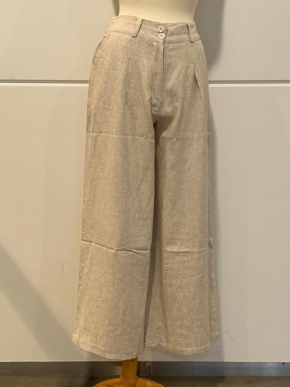 Linen- Viscose Trouser Ecru